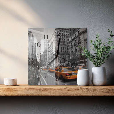 Orologio quadrato in vetro Taxi a New York