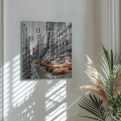 Orologio quadrato in vetro Taxi a New York