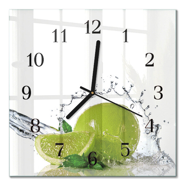 Orologio quadrato in vetro Acqua con lime