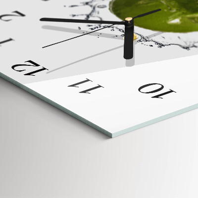 Orologio quadrato in vetro Acqua con lime