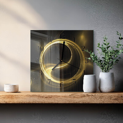 Quadrato orologio da parete Cerchio astratto