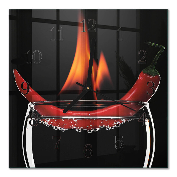 Orologio quadrato Peperoncino piccante