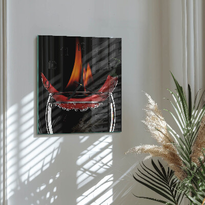 Orologio quadrato Peperoncino piccante