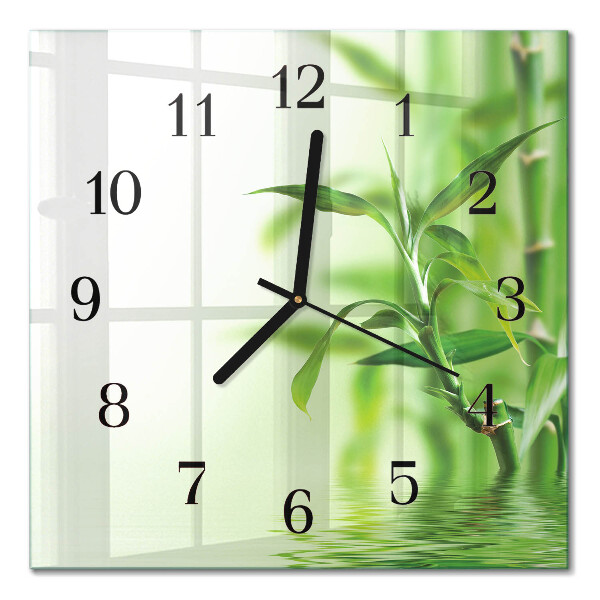 Orologio quadrato in vetro Bambù