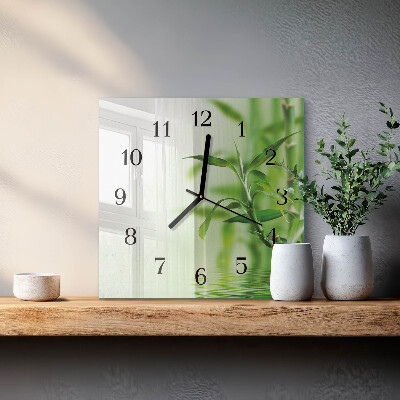 Orologio quadrato in vetro Bambù