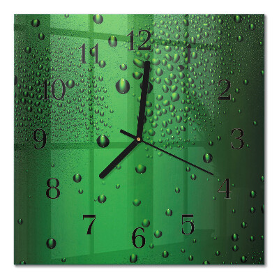 Quadrato orologio in vetro decorativo Gocce d'acqua
