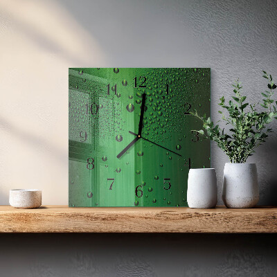 Quadrato orologio in vetro decorativo Gocce d'acqua