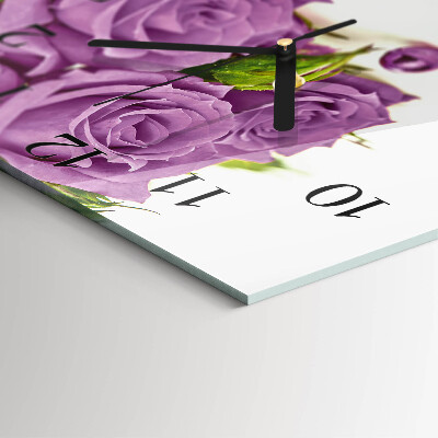 Orologio quadrato in vetro Rose