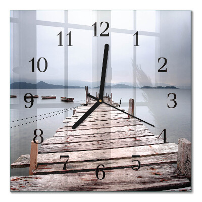 Quadrato orologio in vetro decorativo Rete