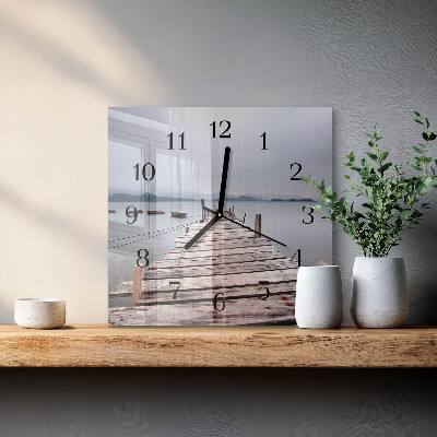 Quadrato orologio in vetro decorativo Rete