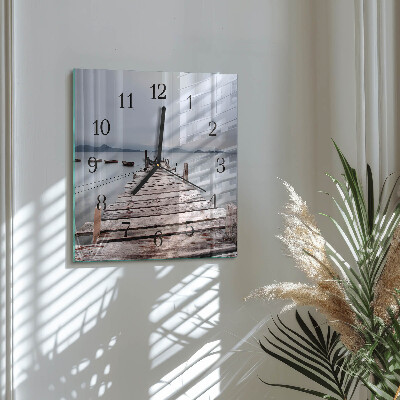 Quadrato orologio in vetro decorativo Rete