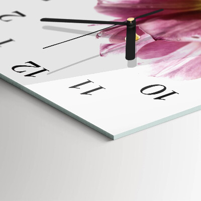 Quadrato orologio da parete Tulipani