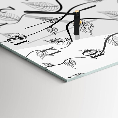 Orologio quadrato Arte delle foglie