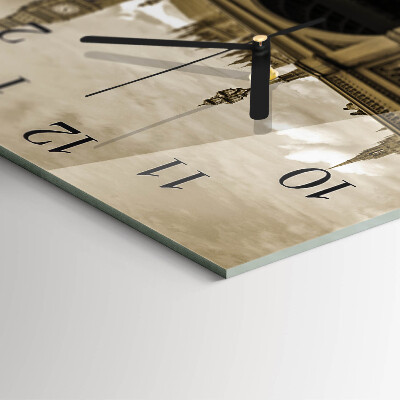 Orologio quadrato Ponte in seppia