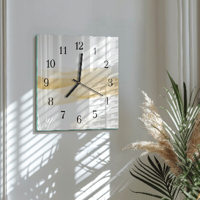 Quadrato orologio in vetro decorativo Onda astratta