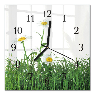 Quadrato orologio da parete Margherite