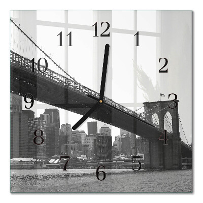 Quadrato orologio in vetro decorativo Ponte