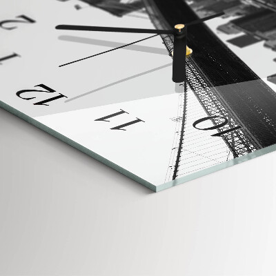 Quadrato orologio in vetro decorativo Ponte