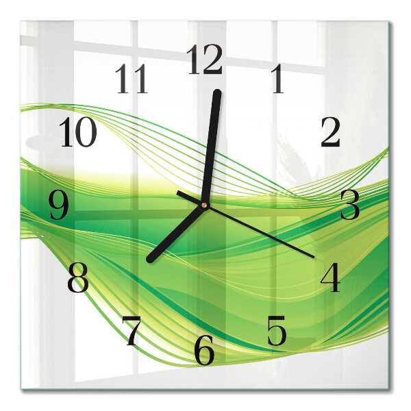 Orologio quadrato in vetro Linee astratte