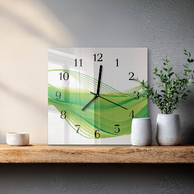 Orologio quadrato in vetro Linee astratte