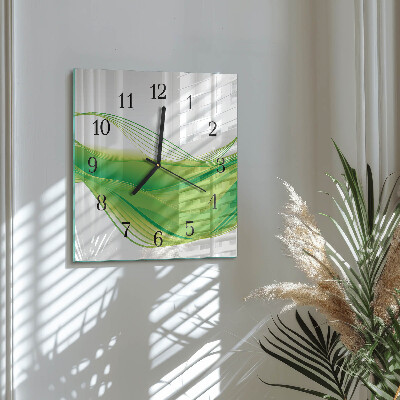 Orologio quadrato in vetro Linee astratte