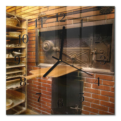 Quadrato orologio da parete Forno per il pane
