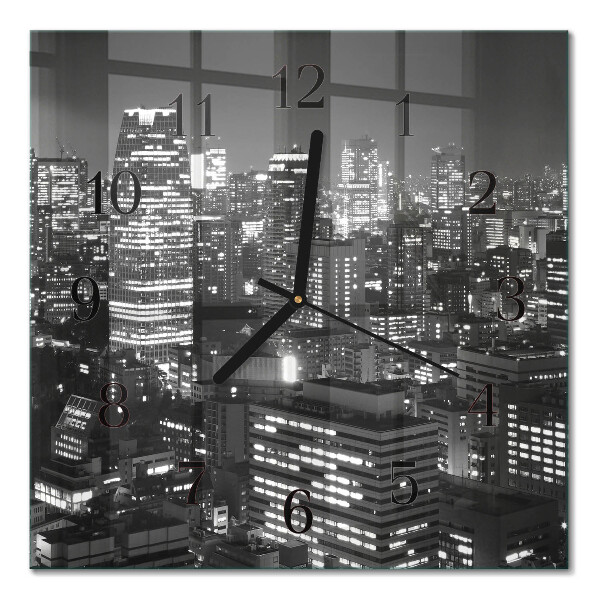 Quadrato orologio in vetro decorativo Orizzonte