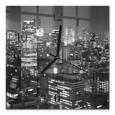 Quadrato orologio in vetro decorativo Orizzonte