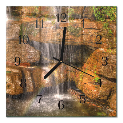 Orologio quadrato in vetro Cascata