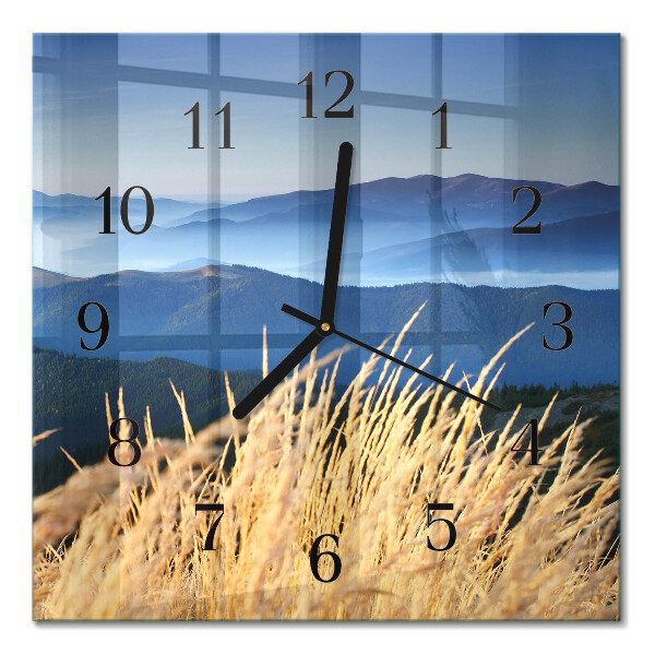 Orologio quadrato Montagne d'erba