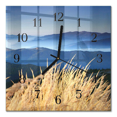 Orologio quadrato Montagne d'erba
