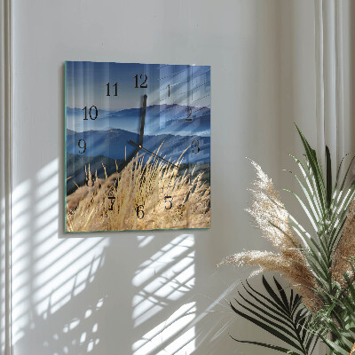 Orologio quadrato Montagne d'erba