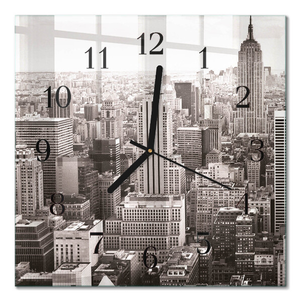 Quadrato orologio in vetro decorativo Orizzonte