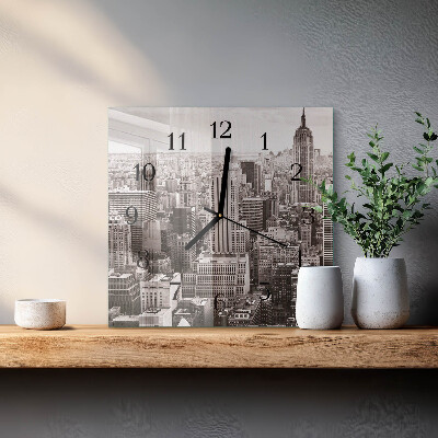 Quadrato orologio in vetro decorativo Orizzonte