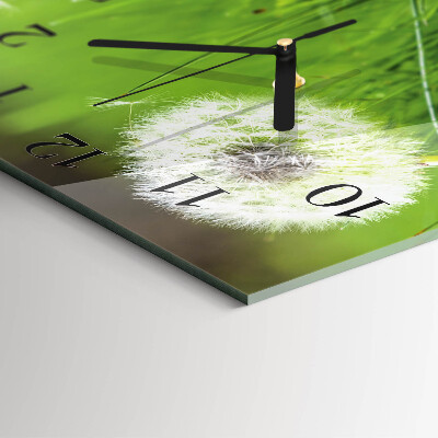 Orologio quadrato in vetro Dente di leone