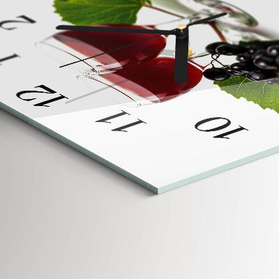 Quadrato orologio in vetro decorativo Uva per il vino