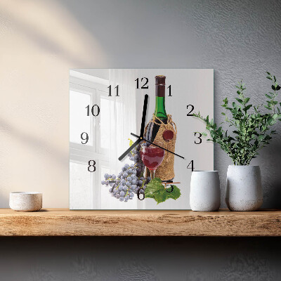 Orologio quadrato Uva per il vino