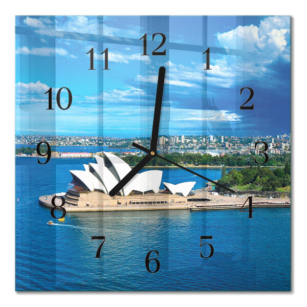 Quadrato orologio in vetro decorativo Teatro dell'Opera di Sydney