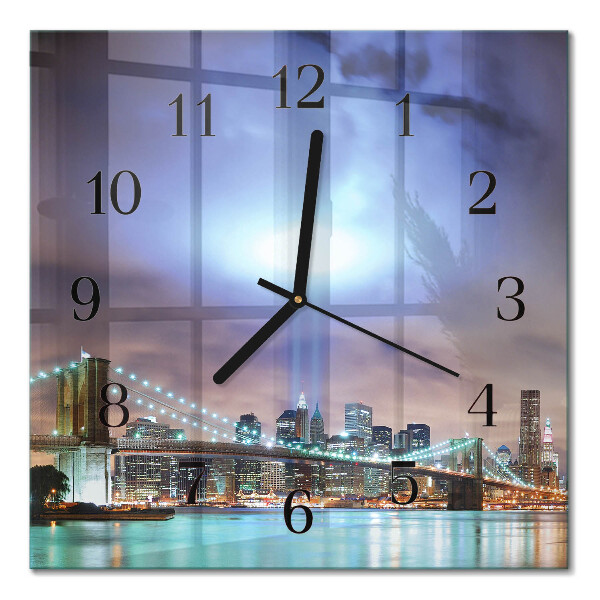 Orologio quadrato in vetro Orizzonte notturno