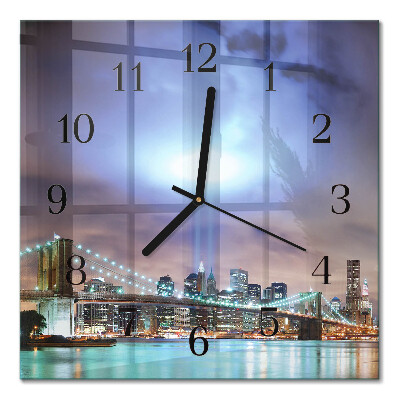 Orologio quadrato in vetro Orizzonte notturno