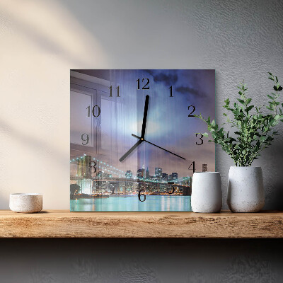 Orologio quadrato in vetro Orizzonte notturno