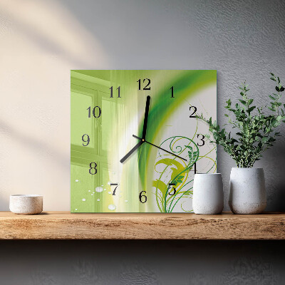 Quadrato orologio in vetro decorativo Impianto modello