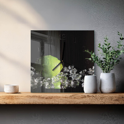 Quadrato orologio in vetro decorativo Carbonato di calcio