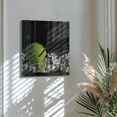 Quadrato orologio in vetro decorativo Carbonato di calcio