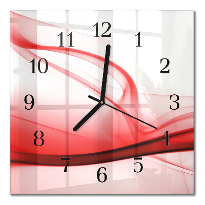 Orologio quadrato in vetro Linee astratte