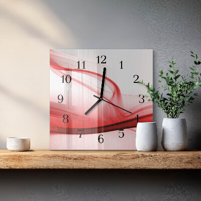 Orologio quadrato in vetro Linee astratte