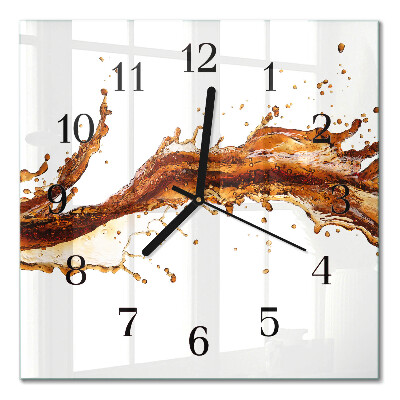 Quadrato orologio in vetro decorativo Acqua