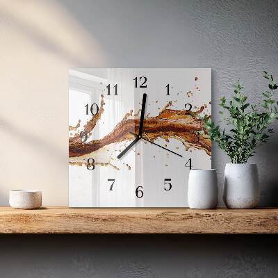 Quadrato orologio in vetro decorativo Acqua