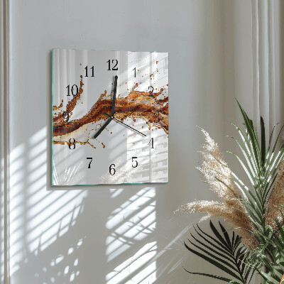 Quadrato orologio in vetro decorativo Acqua