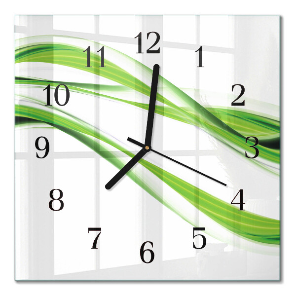 Quadrato orologio in vetro decorativo Linee astratte